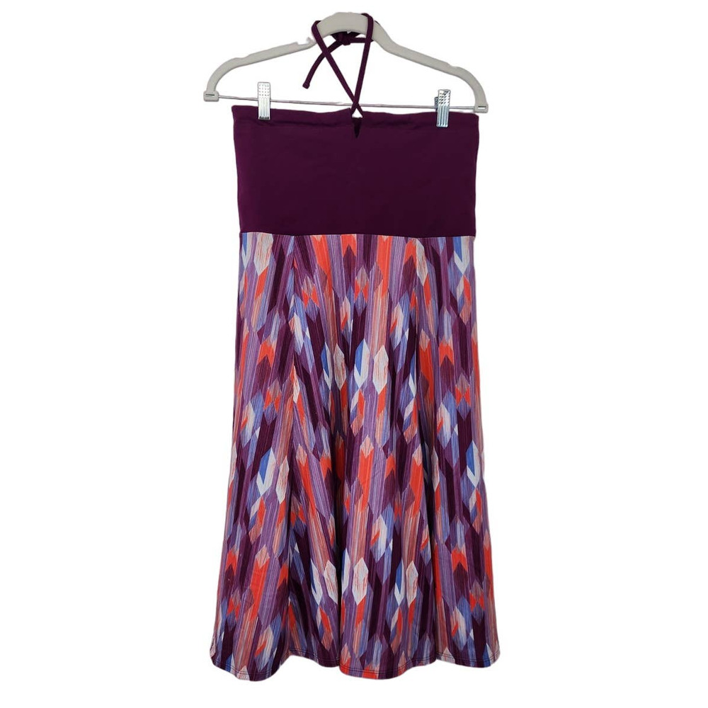 Prana Tube Top Halter Tie Athletic Dress Large Purple Casula Dress‎ Outdoor
